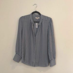 Navy/white Loft blouse